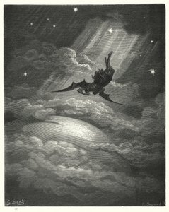 Ilustrace Gustave Dore pro Miltons Paradise Lost, kniha III, 739-741
